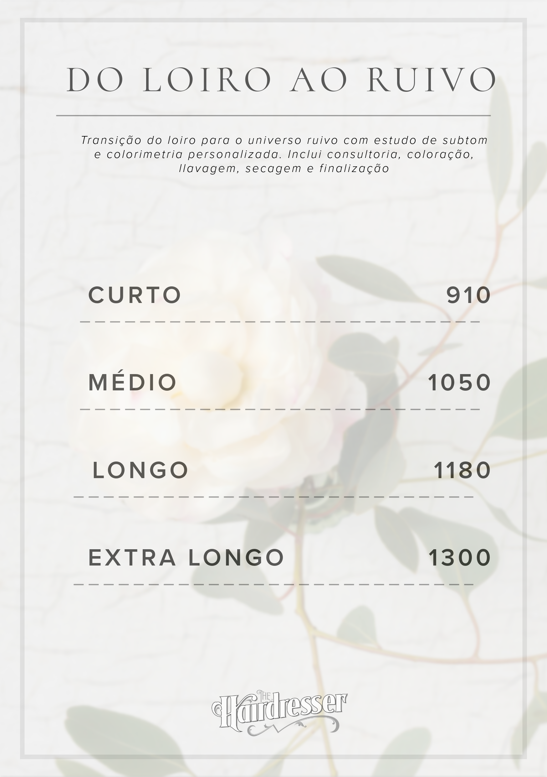 Do Loiro ao Ruivo